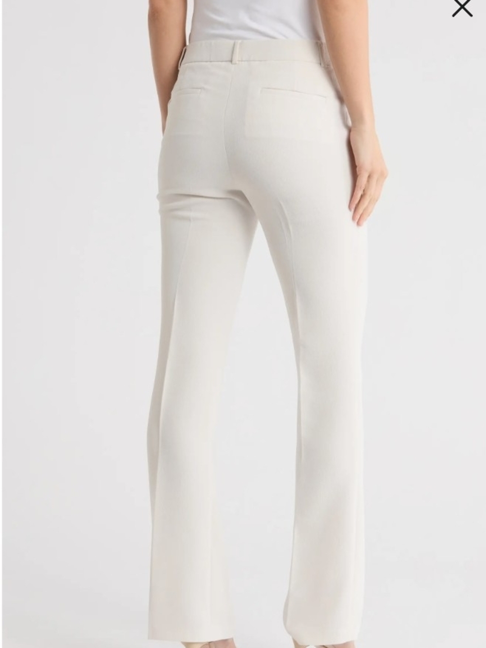 Amanda & Chelsea Off-White Straight-Leg Dress Trousers - Picture 2 of 8